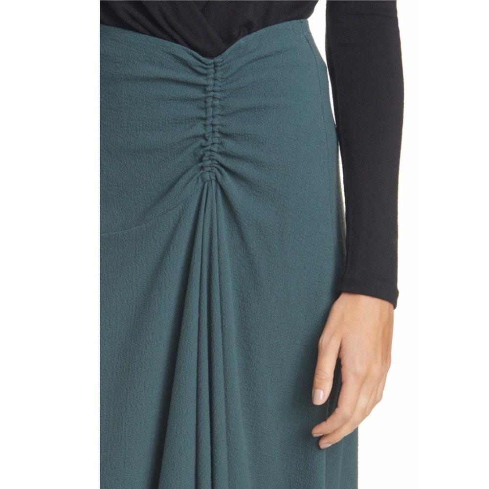 New Vince Ruched Crepe Midi Skirt - Picture 8 of 10